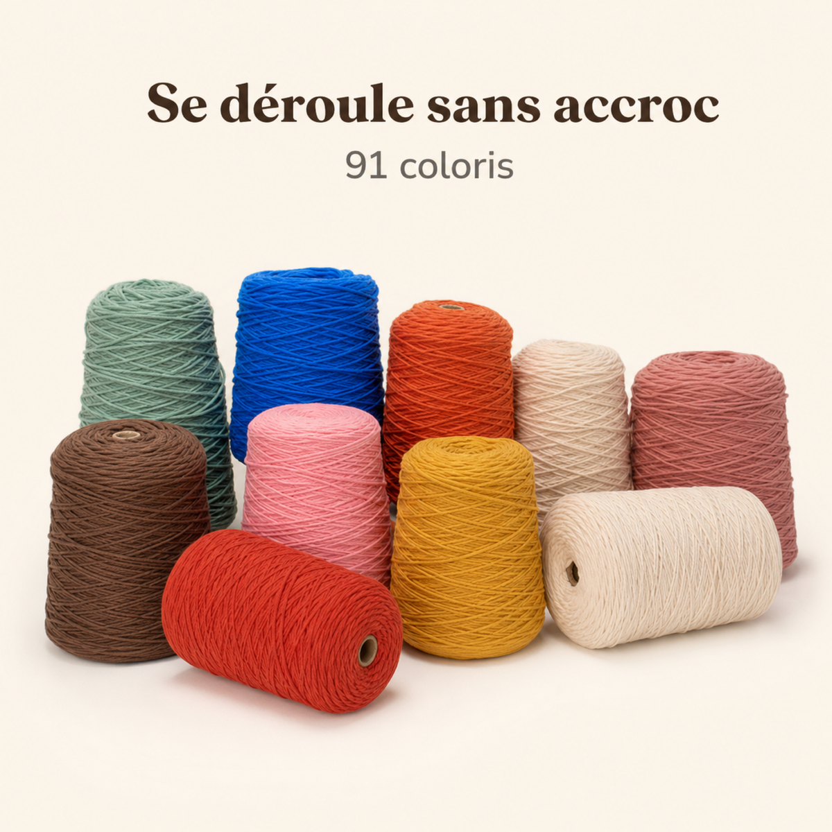 Fil acrylique en cône pour tufting — image 3
