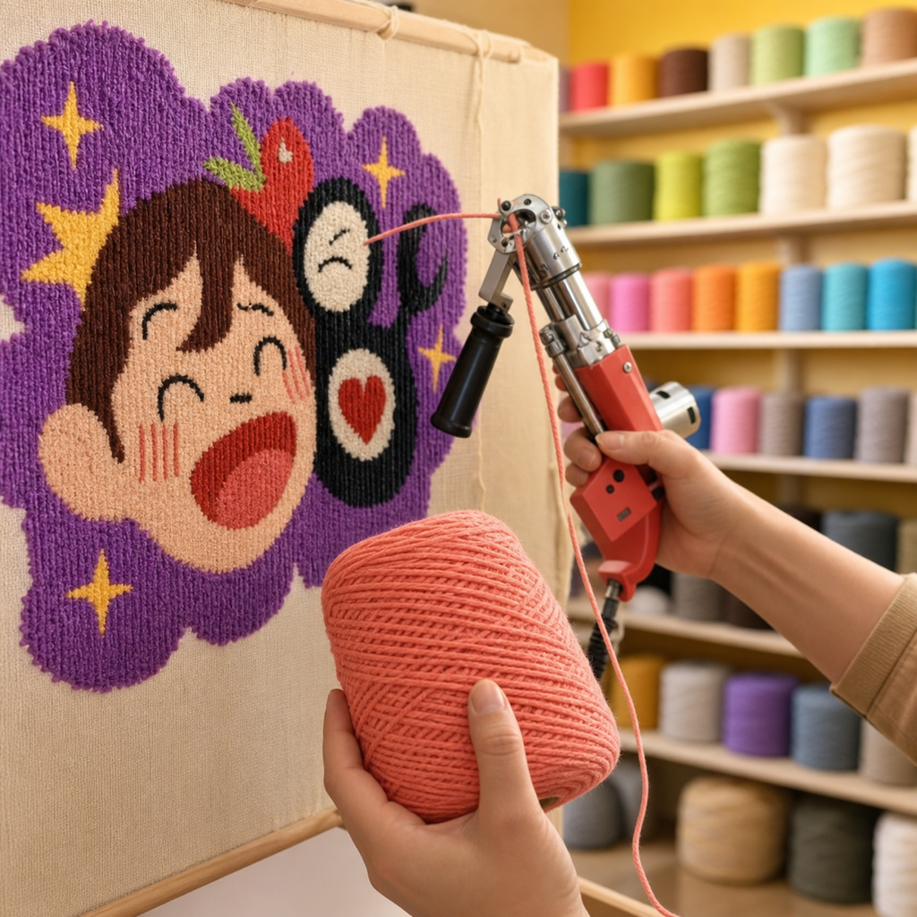 Fil acrylique en cône pour tufting — image 4