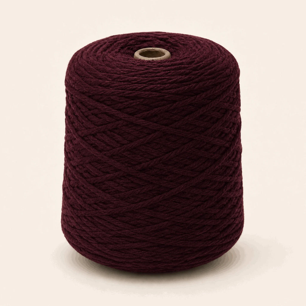 Fil acrylique tufting — cône Bordeaux