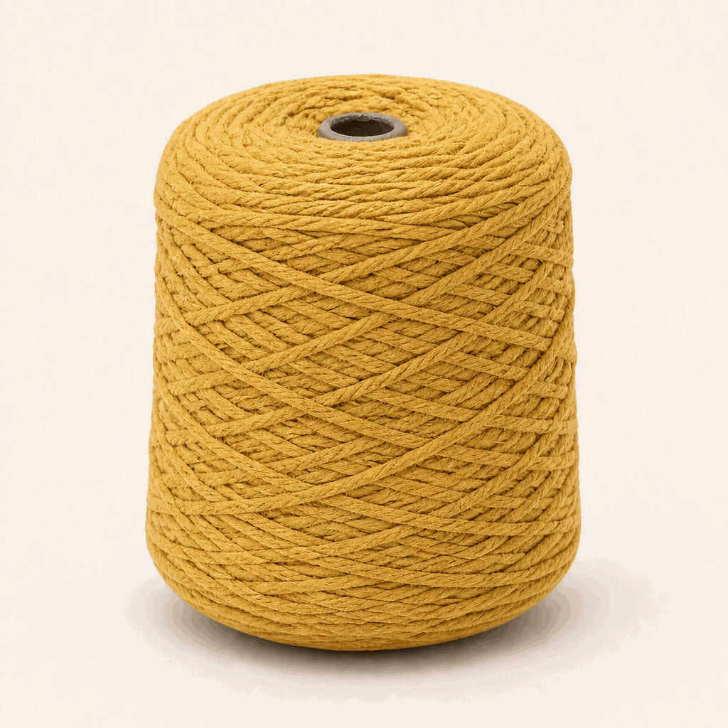 Fil acrylique tufting — cône Jaune