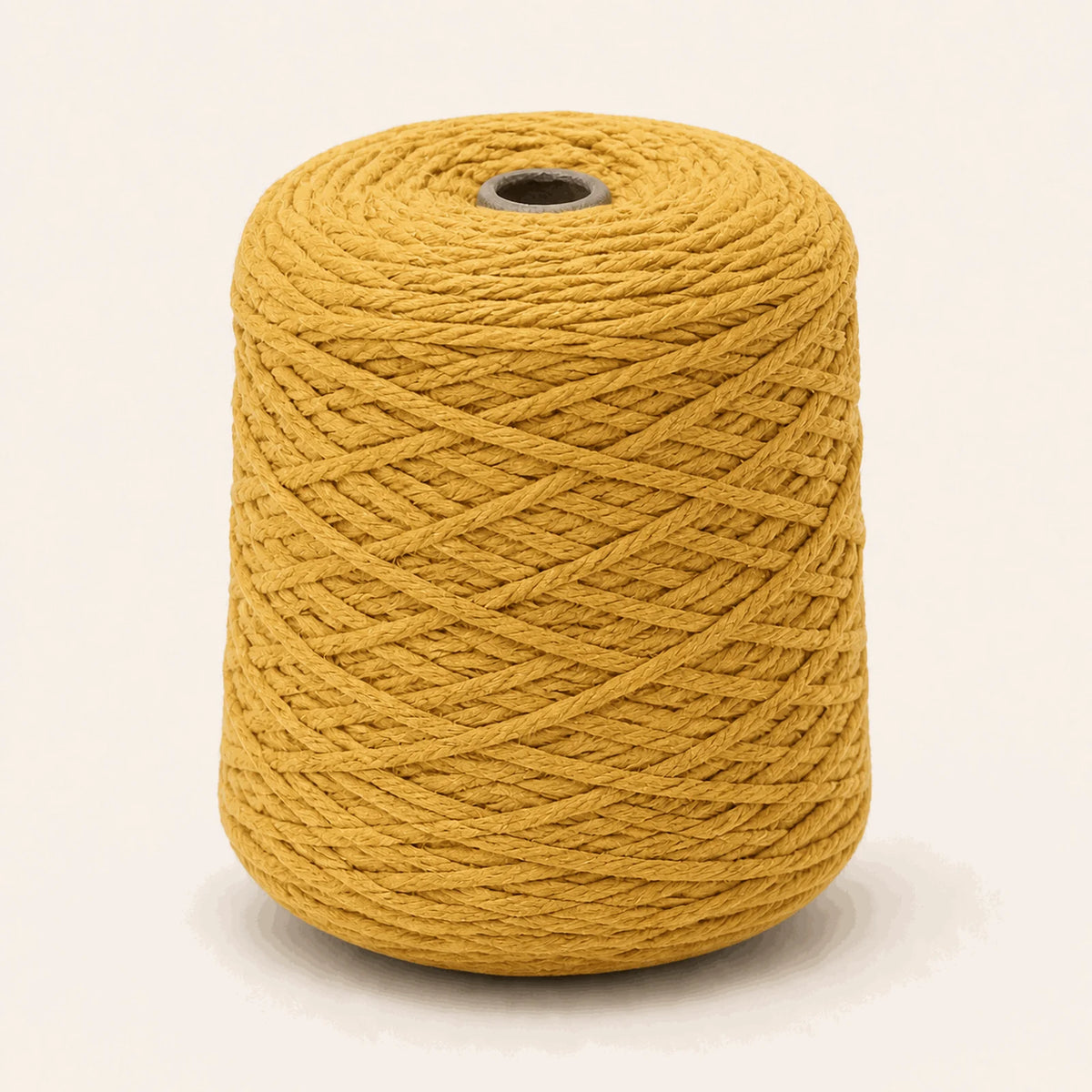 Fil acrylique tufting — cône Jaune