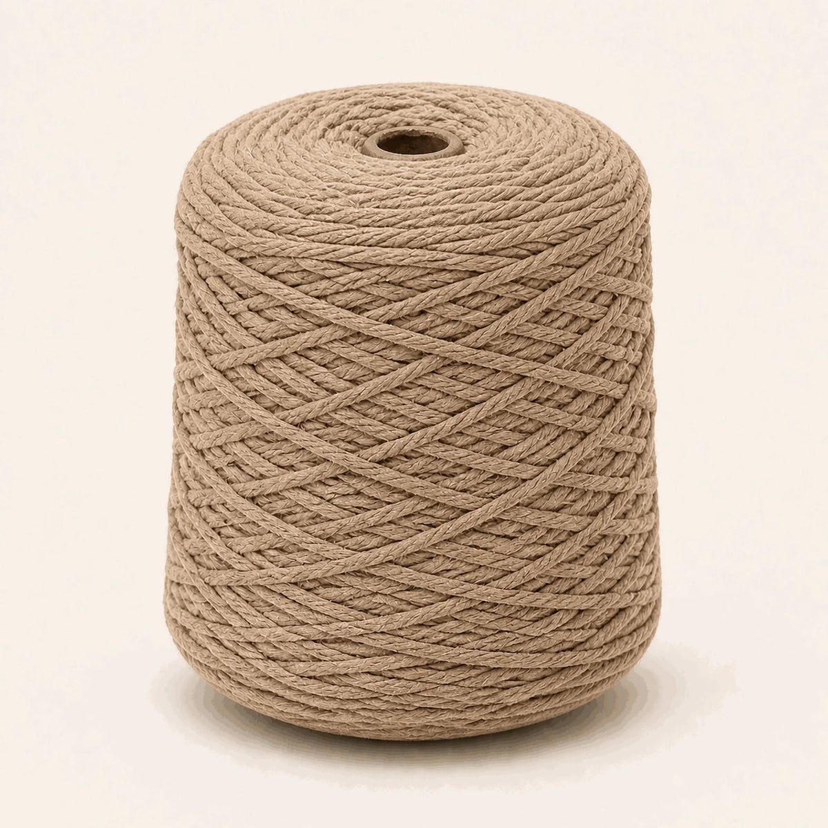 Fil acrylique tufting — cône Beige