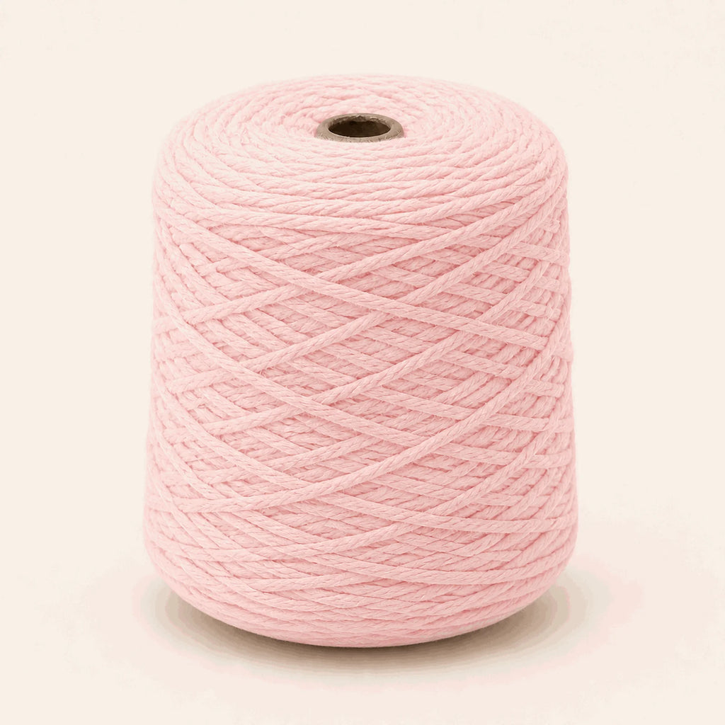 Fil acrylique tufting — cône Rose poudré