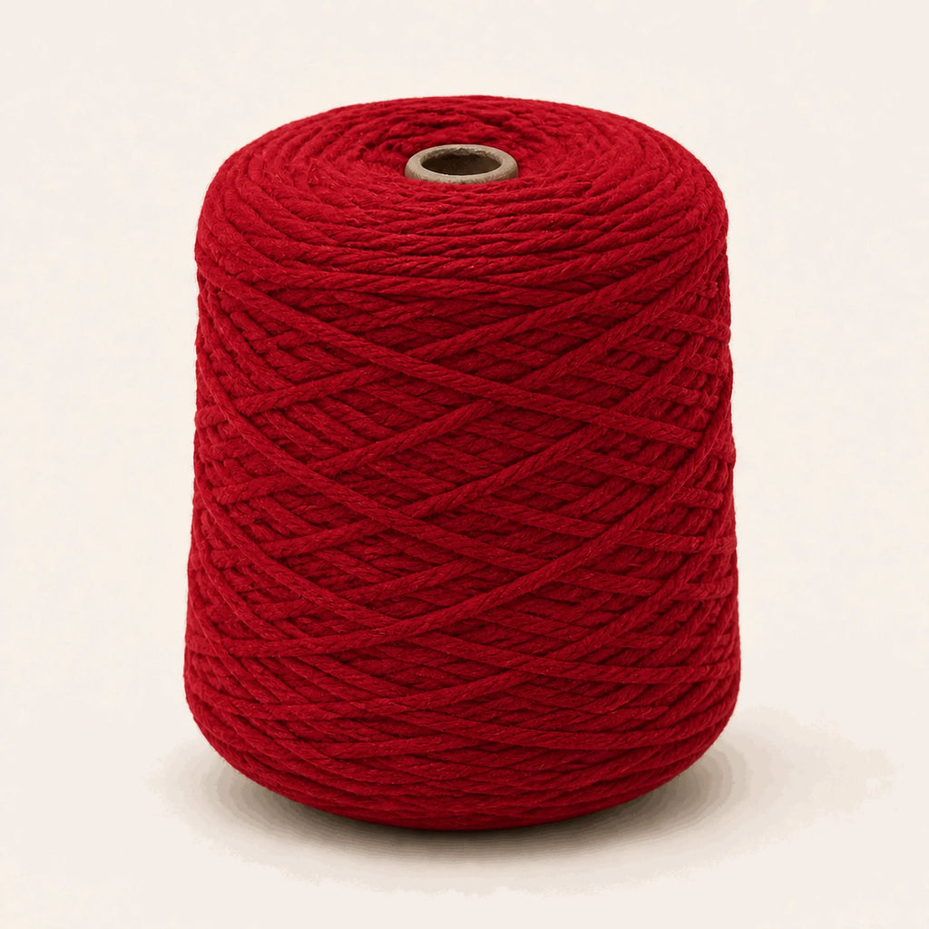 Fil acrylique tufting — cône Rouge